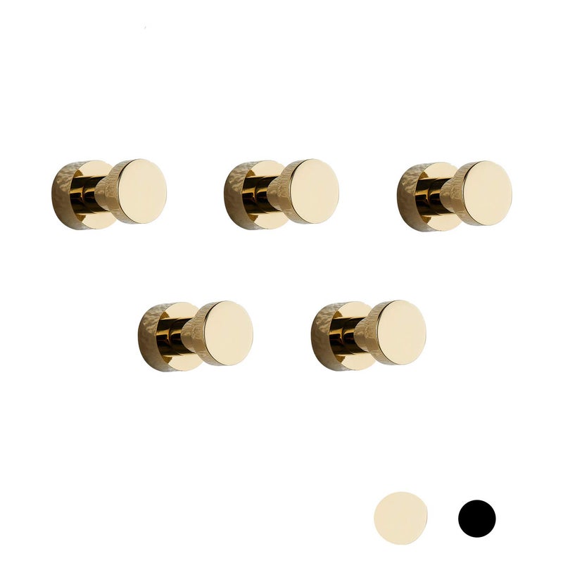 BVL Gold Robe Hook Brass Adhesive Towel Hook for Bathroom and Kitchen,5 of Packing - Image 1